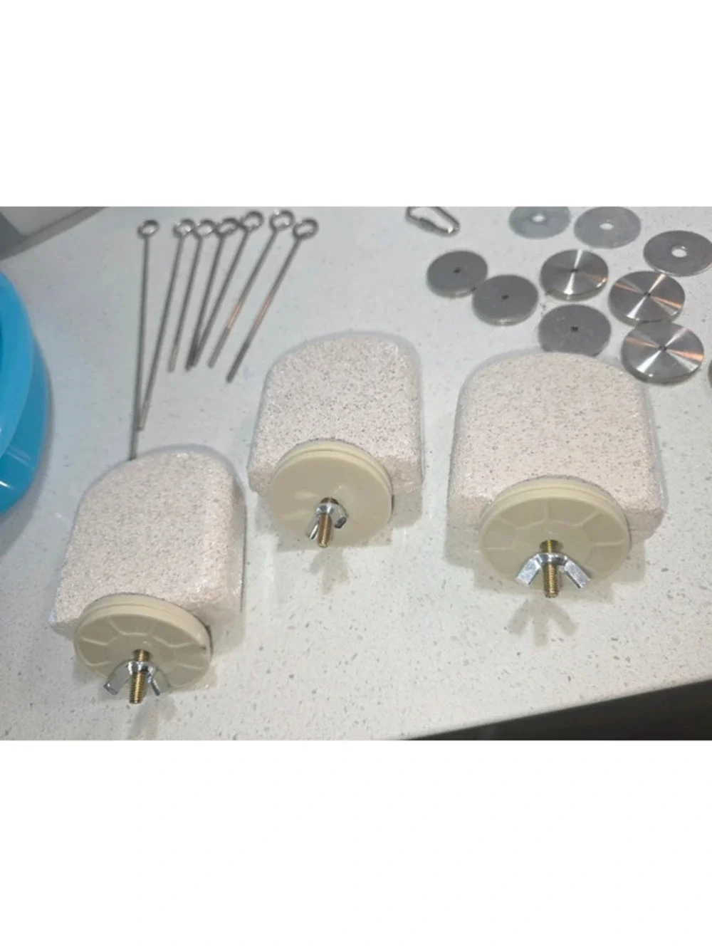 Bird Cage Accessories Set with Perches, Clips, and Rope Swing
